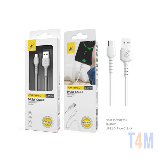 ONEPLUS DATA CABLE NB1223 BL TYPE-C USB 2.4A WHITE